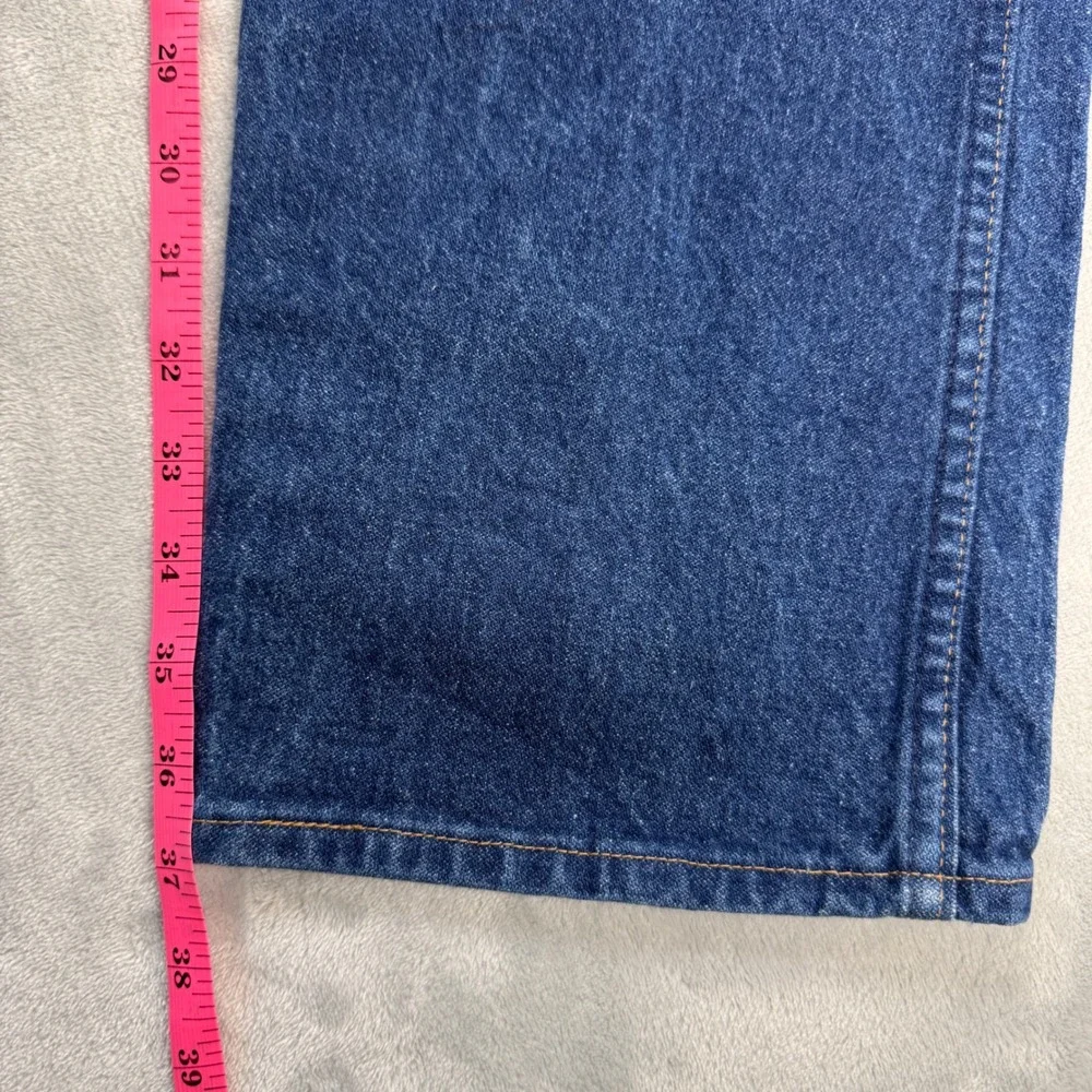 Wrangler 13MWZPW Cowboy Cut Jeans Mens 36x36 Indigo Straight Leg Y2K Made in USA - Picture 7 of 11